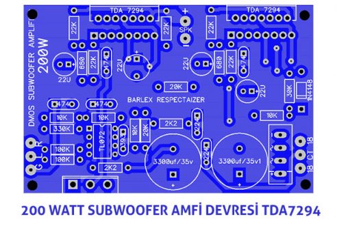 200 Watt Subwoofer Amfi Devresi TDA7294