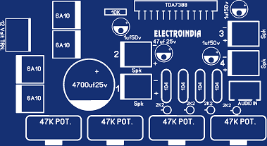 4X40 Watt 4 Kanal Ses Amplifikatör Devresi 40W anfi pcb baski devre karti malzeme listesi 2019 - 4X40 Watt 4 Kanal Ses Amplifikatör Devresi