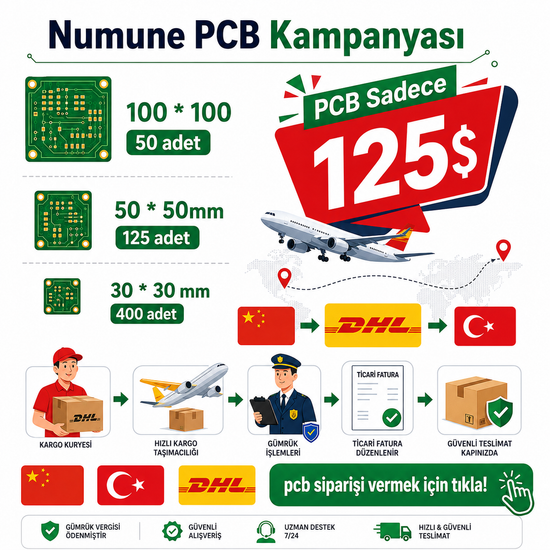 numune pcb uretim numune pcb fiyatlari 125 usd 2027 - PCB SİPARİS FİYATLANDIRMA