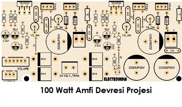 100 Watt Stereo Amfi Devresi