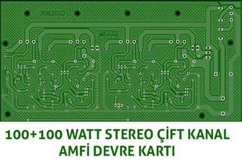 100X100 Watt Stereo Amfi Devresi Kartı