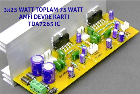 3×25 Watt Amfi Devre Kartı
