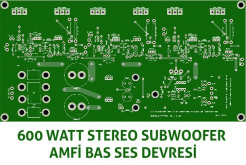 600 Watt Stereo Subwoofer Amfi Devresi