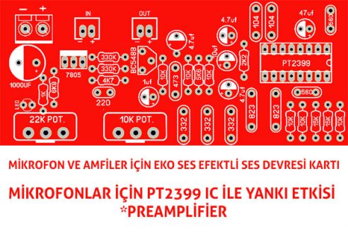 Yankı Sesi Efektli Amfi Devresi