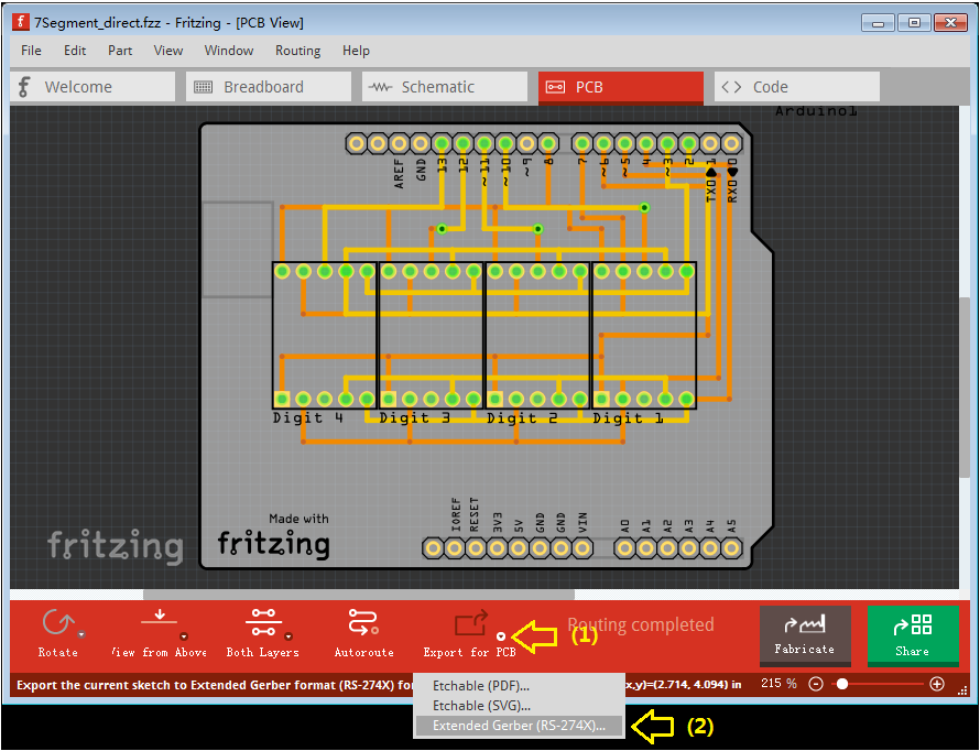 Fritzing İle Gerber Oluşturma Fritzing pcb tasarim arduino gerber ve dirll olusturma 2021 01 - Fritzing İle Gerber Oluşturma