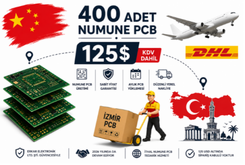 125 USD Sabit Fiyatla İthal Numune PCB Tedarik